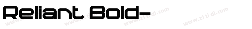 Reliant Bold字体转换